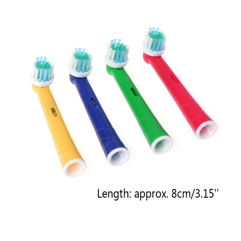 Bộ 4 đầu lông mềm chiều dài 7cm dùng cho bàn chải điện EB-17A với 4 màu khác nhau