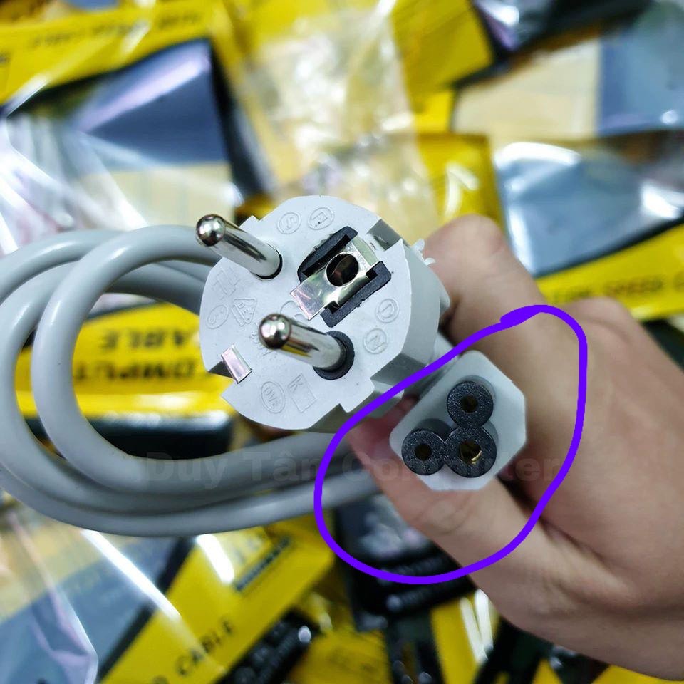 Dây Nguồn Số 3 Chấu Cho Sạc Adapter Laptop