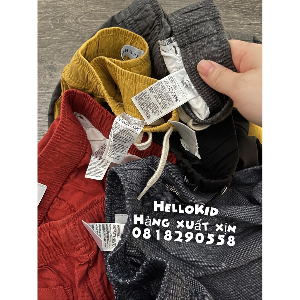 Q74 - Quần vải cotton màu jean bé trai