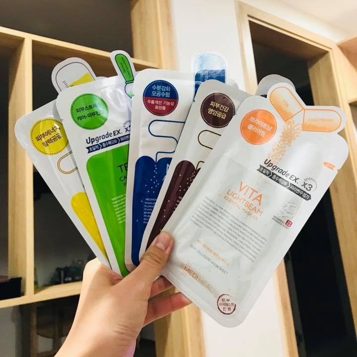 Mặt nạ Mediheal Teatree, Vita Lightbeam, Placenta Revital và Collagen EX Essential Mask 24ml | BigBuy360 - bigbuy360.vn