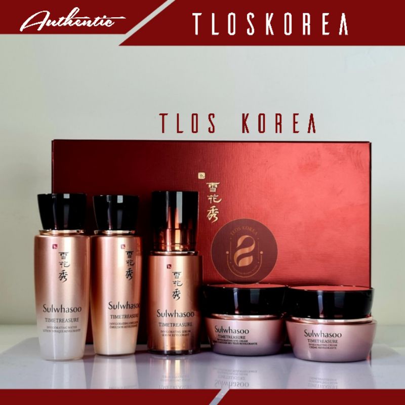 [2024] Sulwhasoo thông đỏ dưỡng trắng, chống nhăn, chống lão hóa giảm nhăn  Sulwhasoo Timetreasure  mini set 5sp