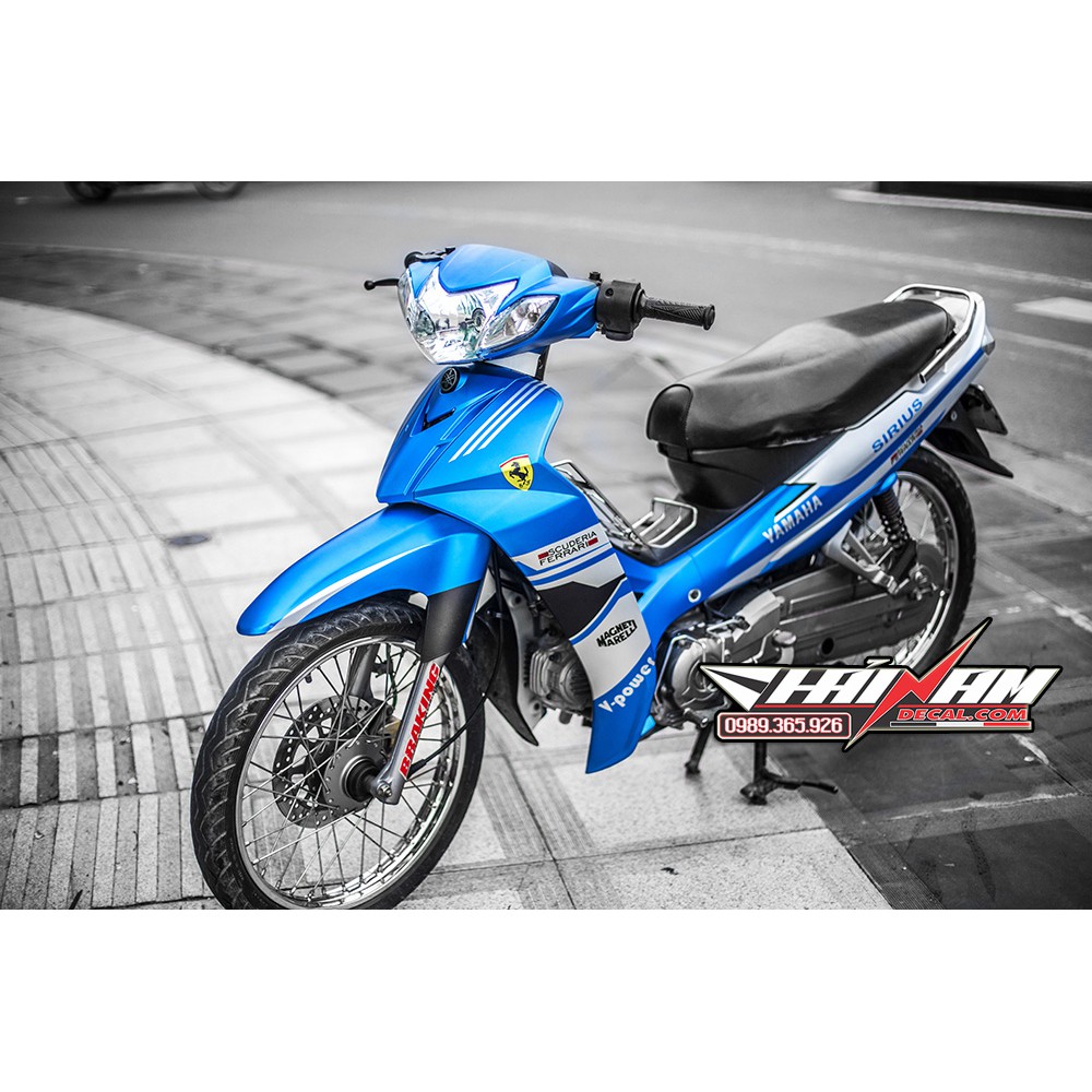 Tem Trùm Sirius Xanh Trắng Ferari