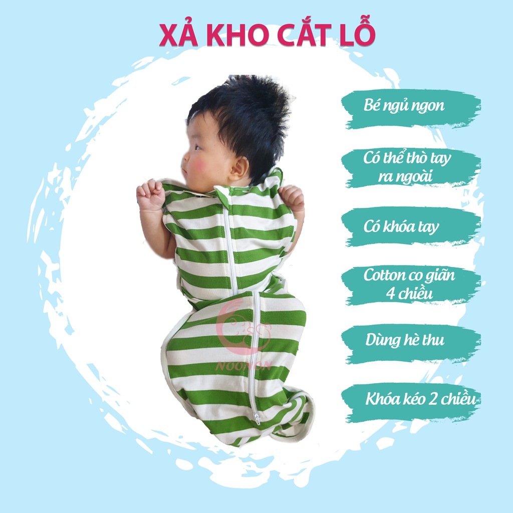Nhộng Chũn Giá Rẻ 𝑭𝑹𝑬𝑬𝑺𝑯𝑰𝑷 Túi Ngủ Noonon Cho Bé Tới 6 Tháng - Mã NCD03 (Xả Kho)