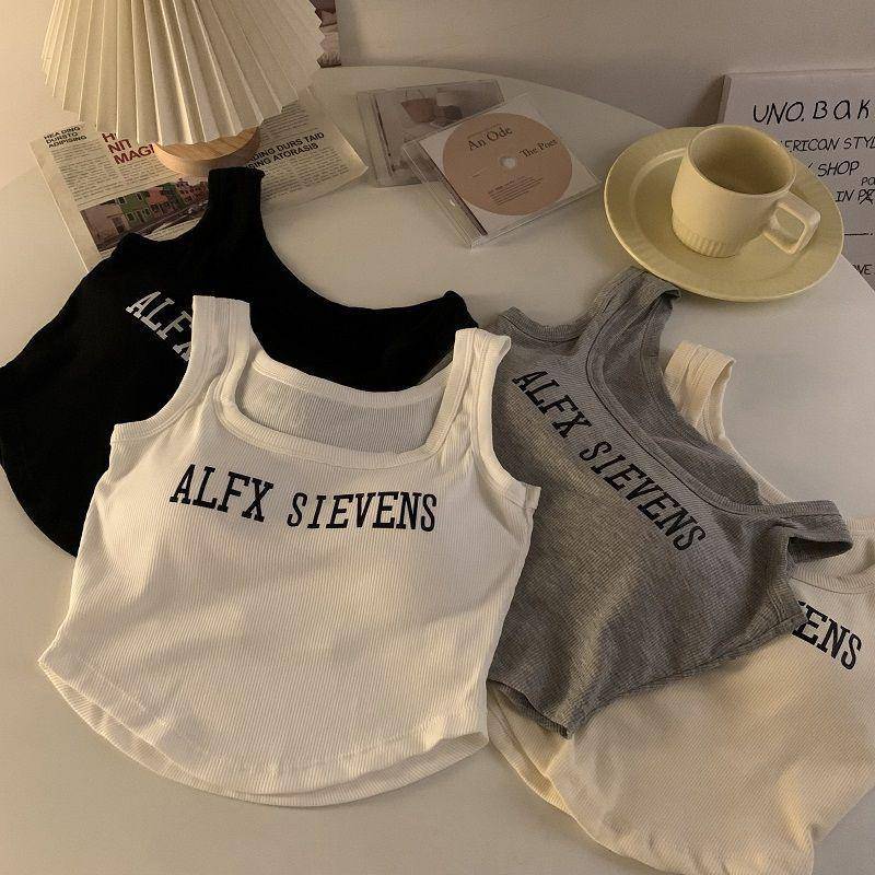 Có Miếng Đệm Ngực! Áo Yếm Nữ Mùa Hè In Họa Tiết Có Thể Mặc Được Áo Không Tay Nữ