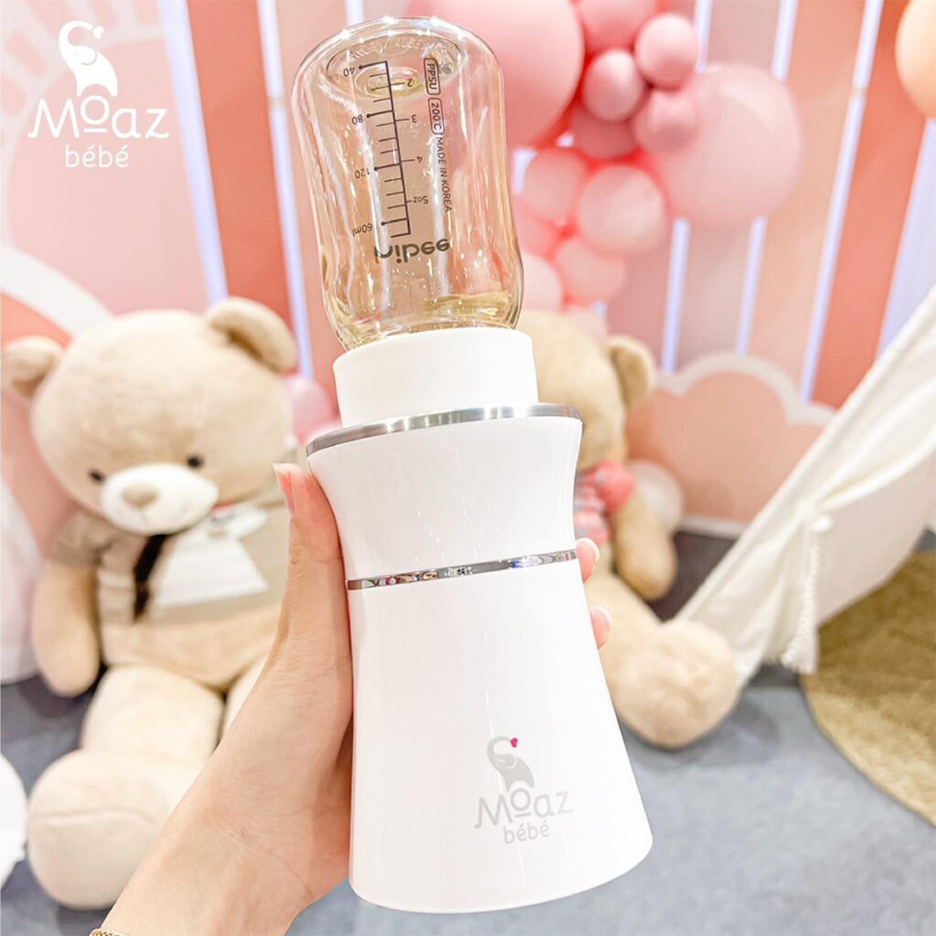 Máy hâm sữa di động không dây MOAZ BÉBÉ MB041 , Máy ủ bình sữa cầm tay cho bé -Tặng kèm 4 cổ nối bình sữak