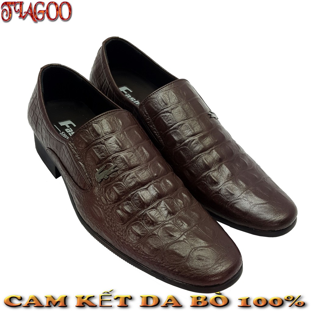 giày nam cao cấp da bò dập vân cá sấu 2021