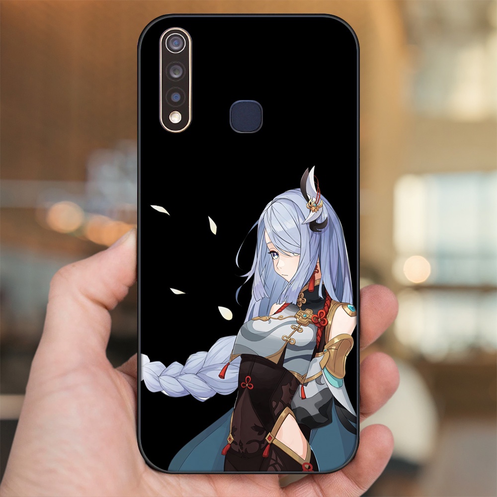 Ốp lưng Vivo Y19 viền đen in hình Shenhe Genshin Impact