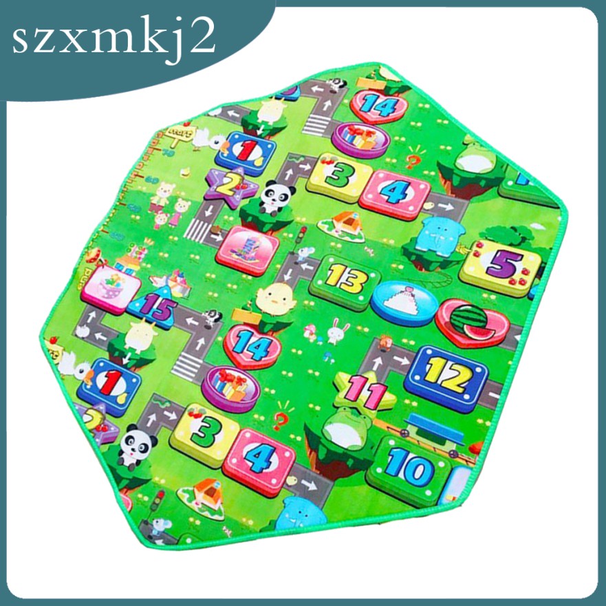 [szxmkj2] Thảm Lục Giác Hai Mặt Dễ Thương Cho Bé Chơi