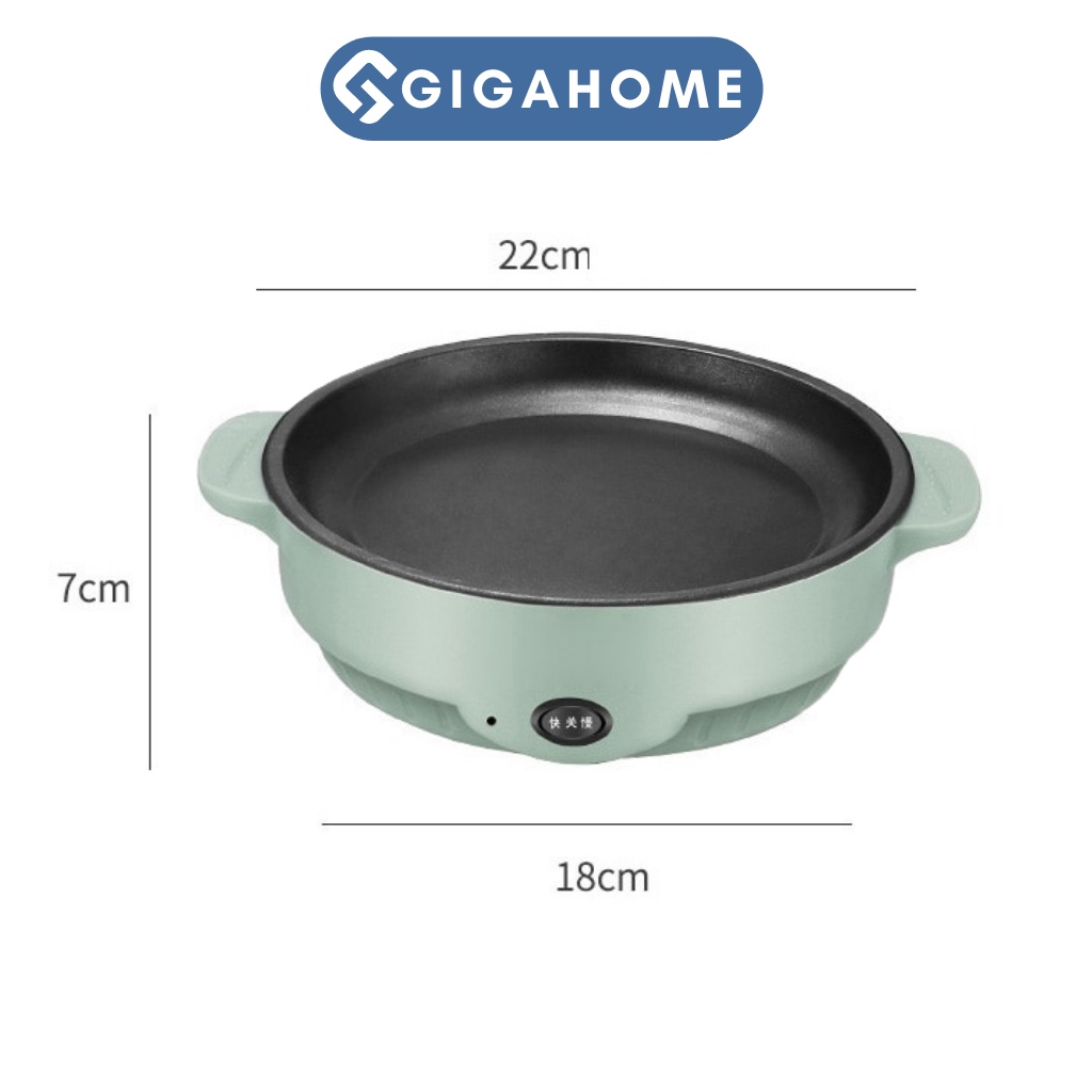 Chảo Nướng Điện Mini Đa Năng GIGAHOME Chống Dính Có Thể Xào, Chiên 9778