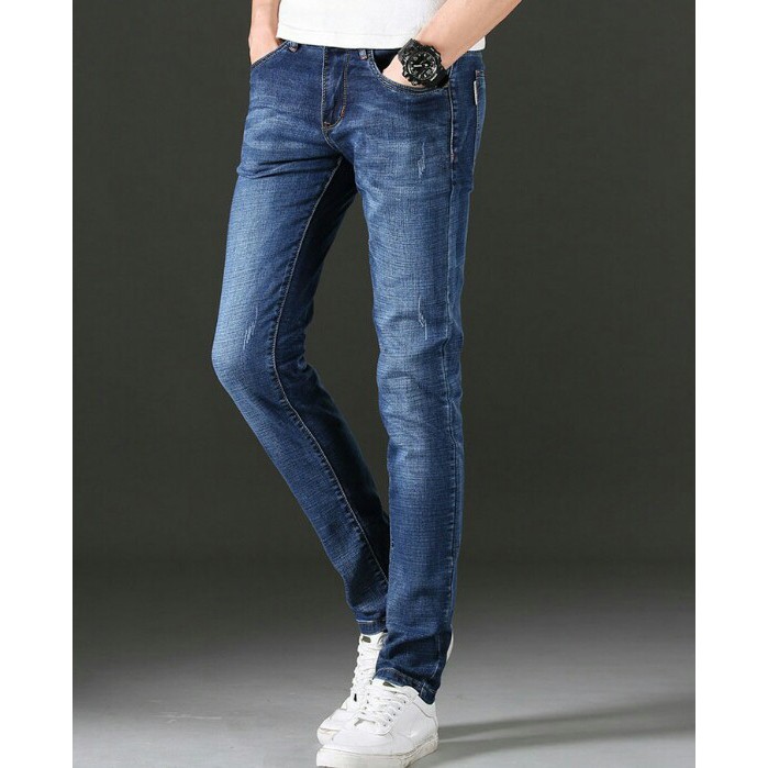Quần jeans nam cào nhẹ co giãn ống suông hàng VNXK | BigBuy360 - bigbuy360.vn