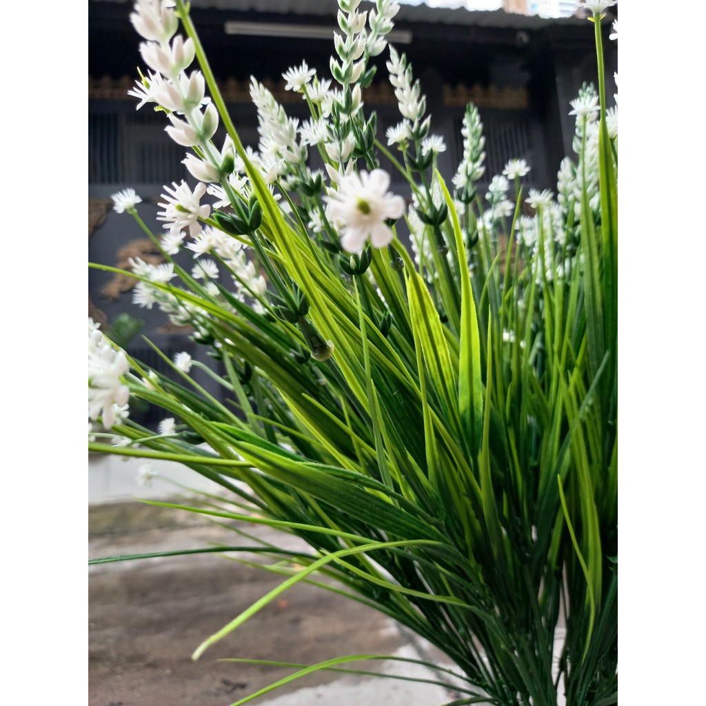 1 Bụi cỏ hẹ sao đêm giả - Hoa giả - Hương Flower