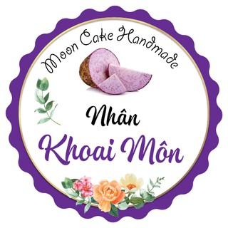 5 Tờ / 440 Tem Dán Nhân Bánh Trung Thu - Vị Khoai Môn