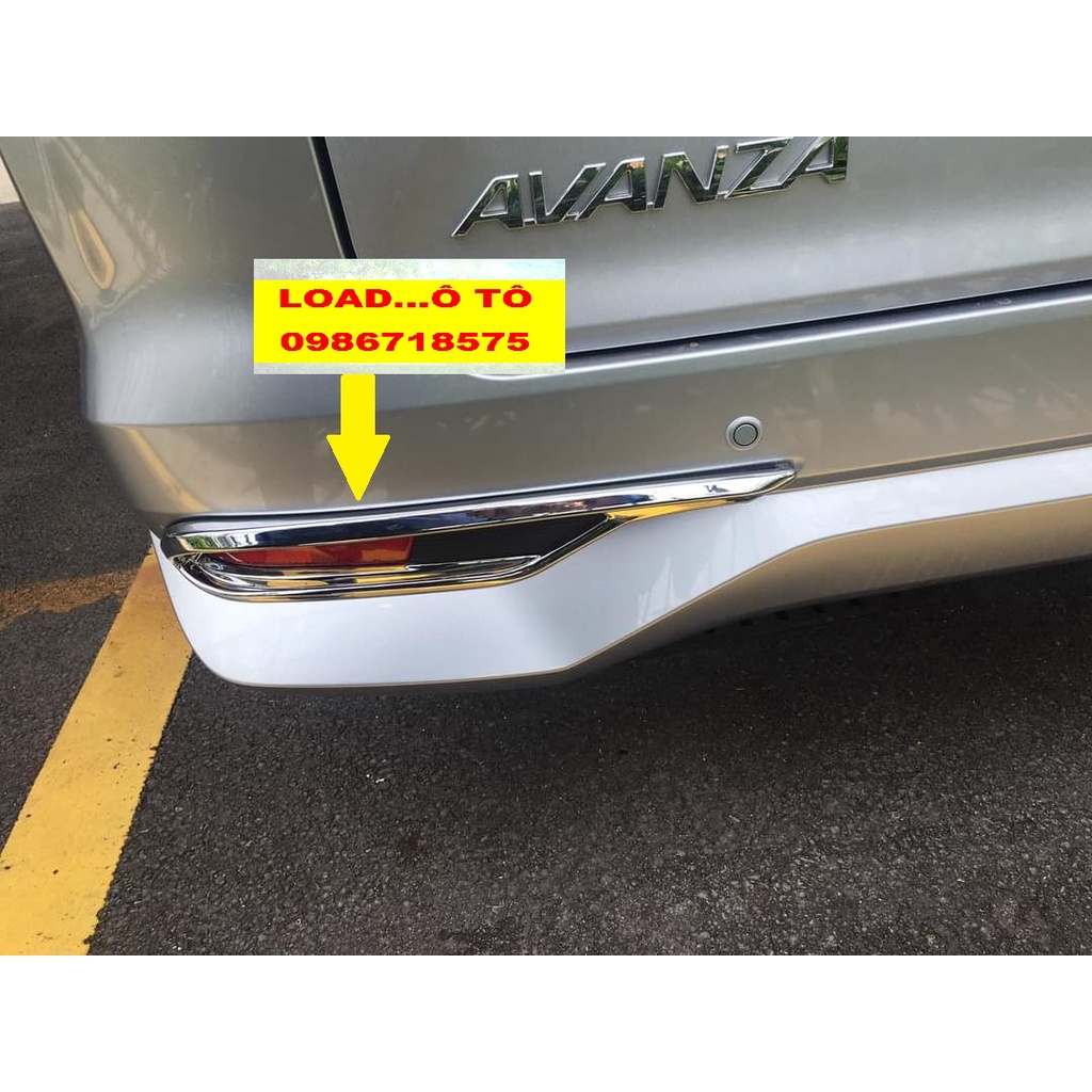 Bộ Ốp Viền Đèn Gầm Trước Sau Xe Toyota AVANZA 2022-23 Mẫu Nhựa ABS Mạ Crom Sáng Bóng