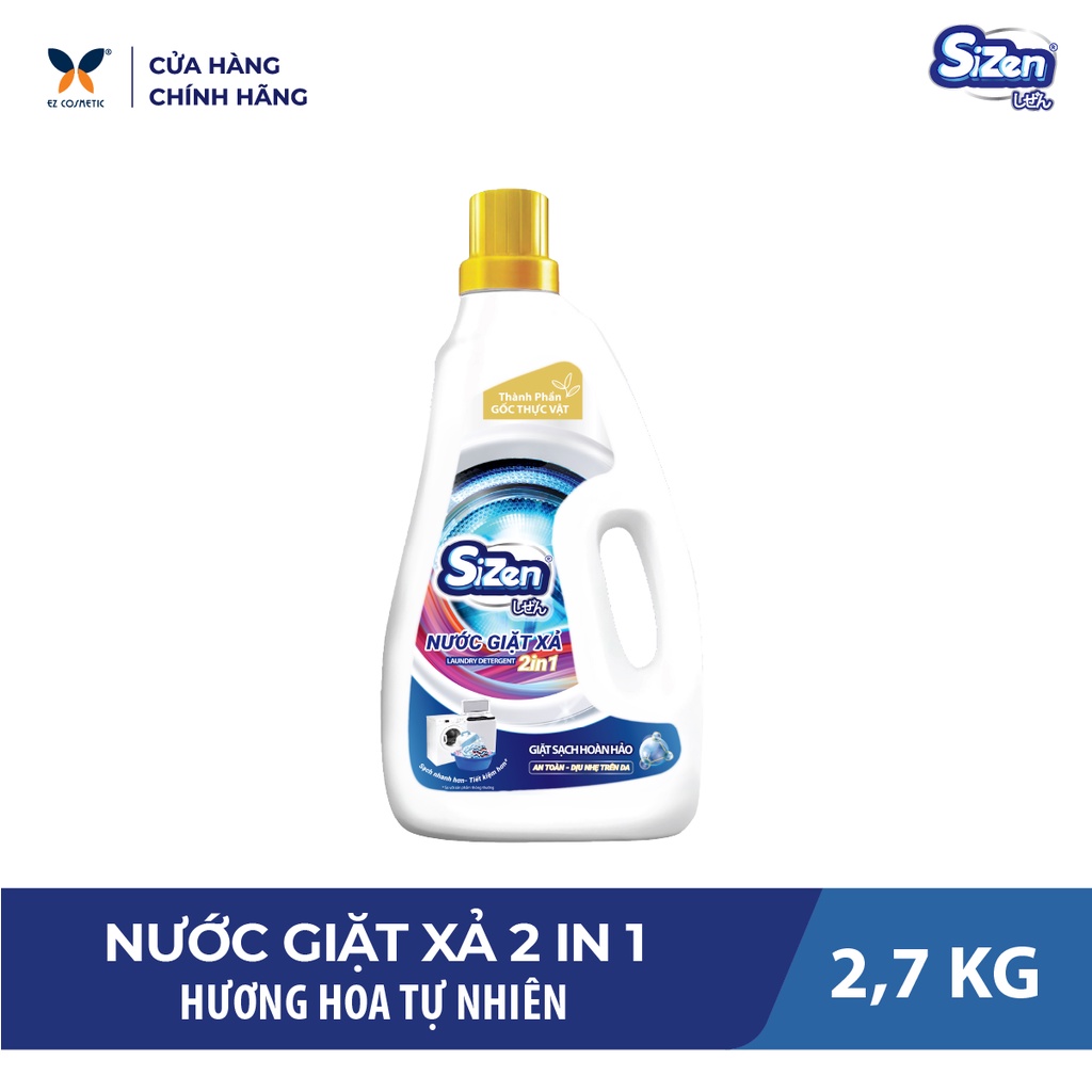 Nước Giặt Xả 2in1 Lưu Hương SIZEN 365 MAX 2.7kg