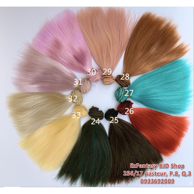 Line may tóc búp bê - tơ silk 15cm - màu 21