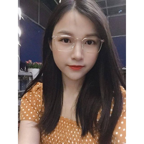 Gọng kính cận thời trang Nam Nữ chất liệu nhựa dẻo V2713 - Kính 0 độ hàn quốc + nhận cắt cận viễn loạn