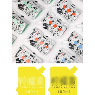 Túi refill màu gouache Miya Himi - 100ml - tông vàng cam