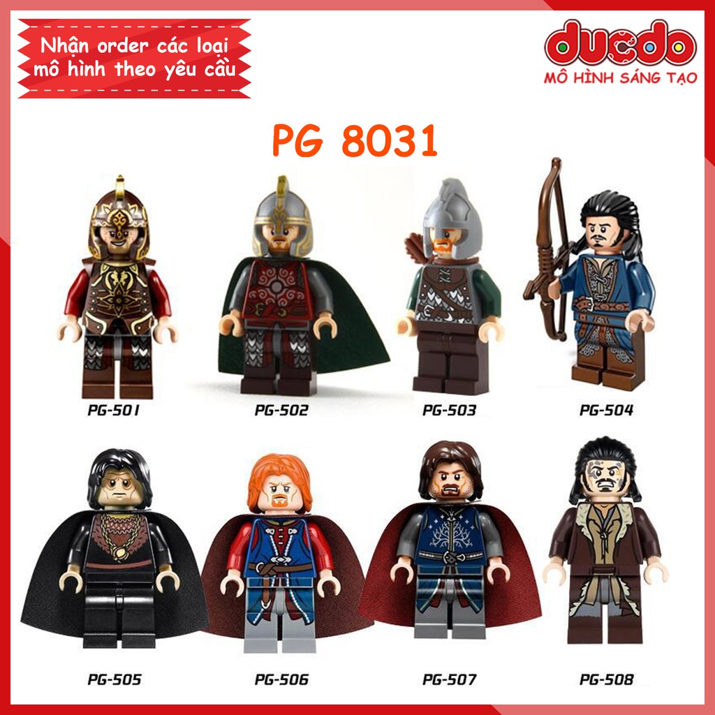 Minifigures Kỵ Binh Rohan phim Chúa Tể Những Chiếc Nhẫn - Đồ chơi Lắp ghép Xếp hình Mô hình Mini POGO PG8031