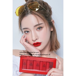 bộ son mini 5 cây 3CE RED RECIPE LIP COLOR MINI KIT