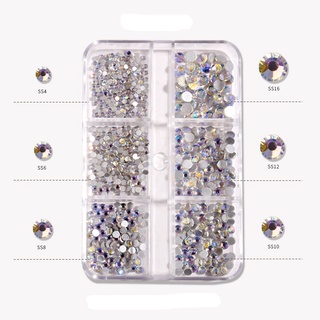 Mix size - Mẫu SDM100 mix màu. Đá khối chân bằng siêu bắt sáng, đính dán móng.