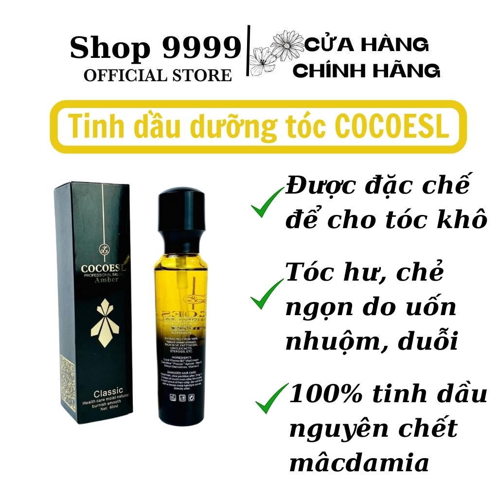Tinh Dầu Dưỡng Tóc Cocoesl Amber 60ml Cao Cấp  Phục Hồi Tóc Hư Tổn Chẻ Ngọn 100% Tinh Dầu Nguyên Chất Macadamia