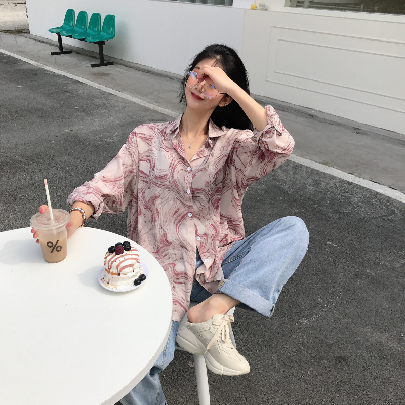 Áo Sơ Mi Tay Dài Phong Cách Hàn Quốc Cho Nữ