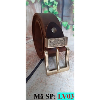 Thắt lưng khóa vuông da bò cao cấp