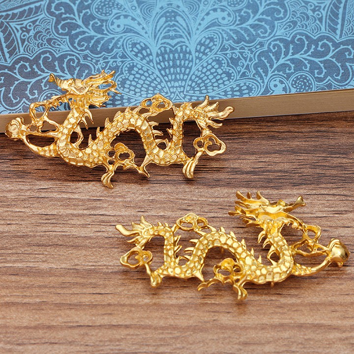 1 cặp rồng đúc 58*30mm nguyên liệu làm trâm làm trang sức cổ trang