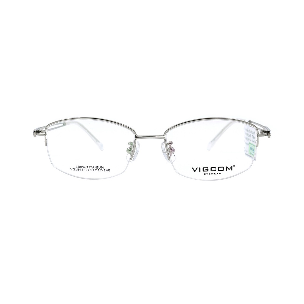 Gọng kính nam nữ thời trang Vigcom VG1843 T1 nhiều màu chính hãng, thiết kế dễ đeo bảo vệ mắt