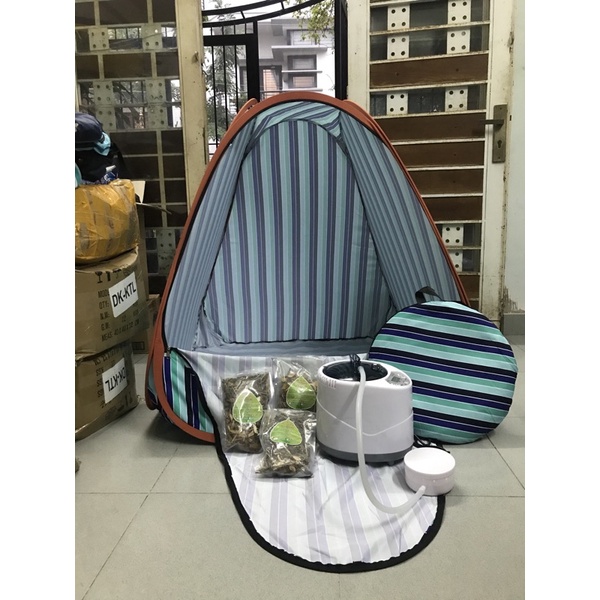 COMBO Nồi xông hơi 2l Hero + Lều xông tam giác tặng kèm bịch lá xông