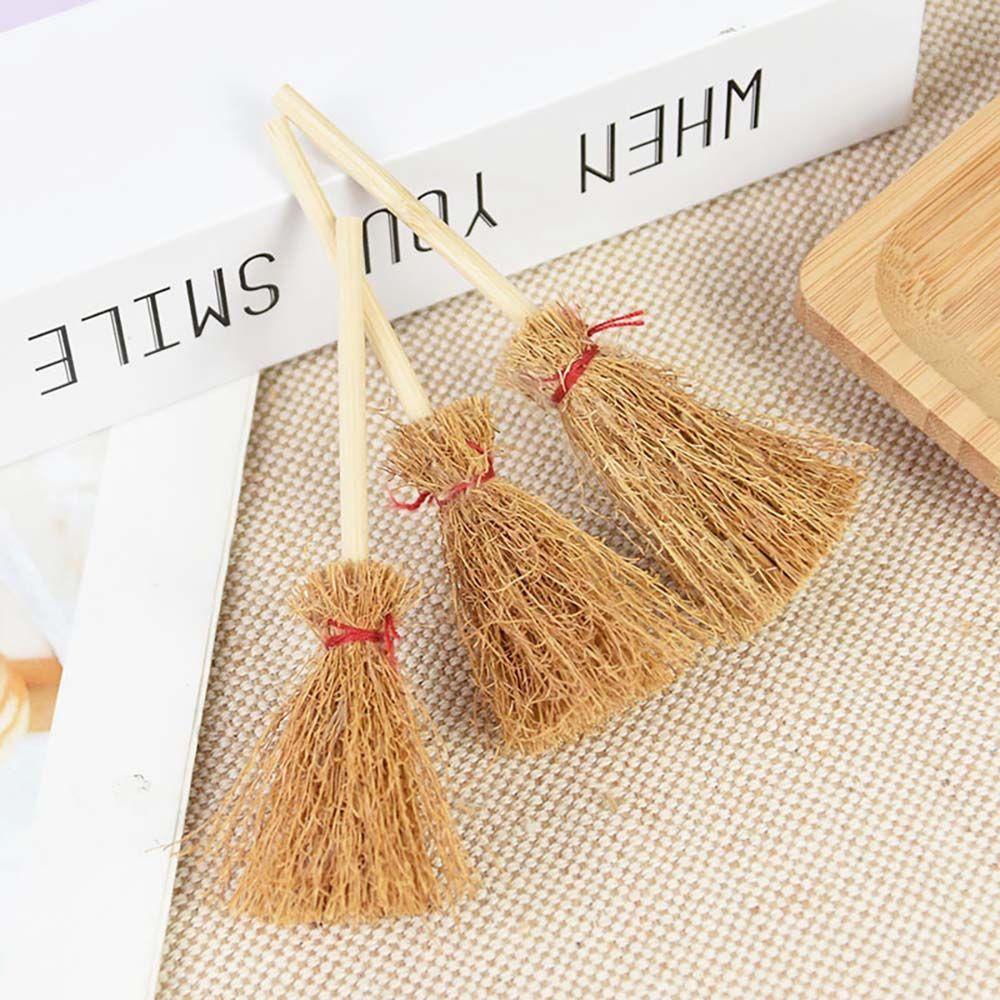Set 10 Chổi Gỗ Mini Trang Trí Nhà Búp Bê