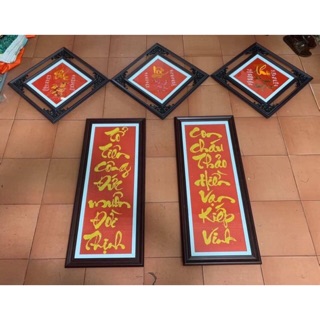 Combo bộ tranh thêu câu đối và phúc lộc thọ thành phẩm ( ko khung)