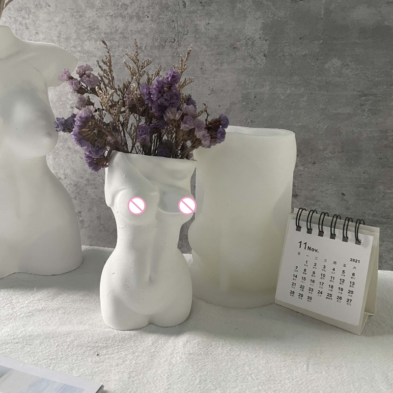 Khuôn Silicone Làm Giá Đỡ Mô Hình Cơ Thể Torso 3D DIY Trang Trí Nhà Ở
