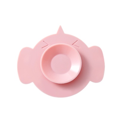 Miếng lót silicon hút chân không chống đổ cho bé khi dùng khay, bát ăn dặm