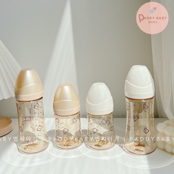 Bình sữa Grosmimi gâu Dotgom Hàn Quốc PPSU cho bé 200ml 300ml nội địa Hàn tách set &lt;Có sẵn&gt;
