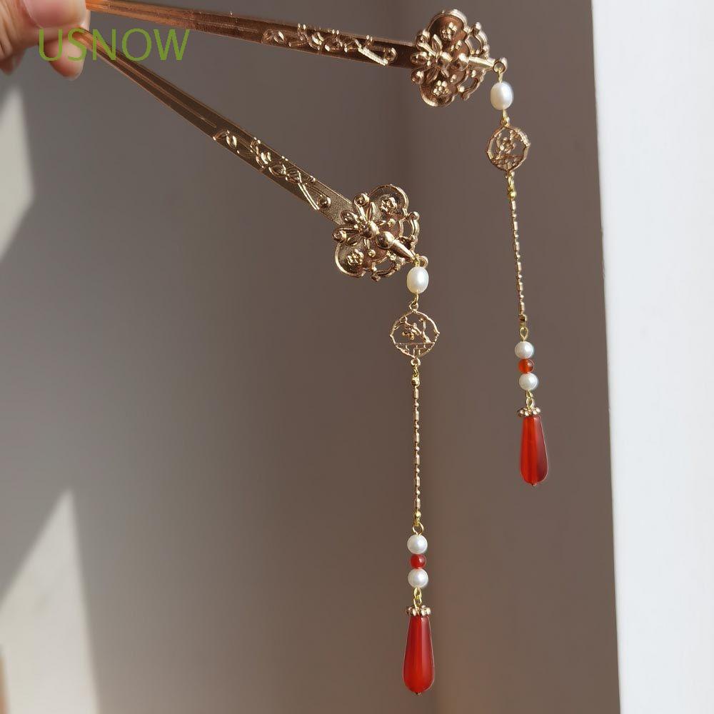 Trâm Cài Tóc Phối Hoa Tua Rua Phong Cách Trung Hoa Độc Đáo Cho Nữ