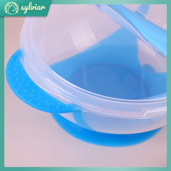 Bộ Tô Và Muỗng Tập Ăn Trong Suốt Thay Đổi Màu Sắc Theo Nhiệt Độ Tiện Dụng Cho Bé