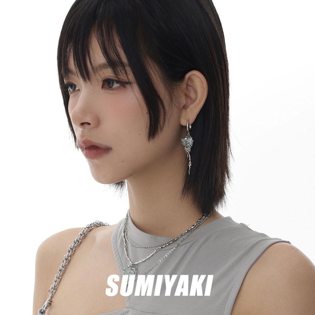 Tuyệt với Sweet! Khuyên Tai Chính Hãng Ice Source Hunting Glacier Niche Thiết Kế Đường Phố