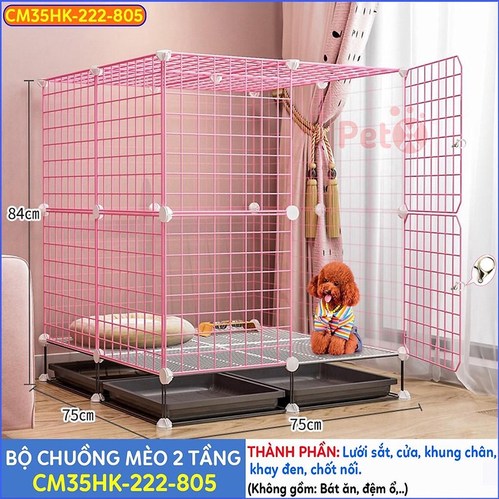 Chuồng quây thú cưng lắp ghép cho chó mèo đa năng( Tặng kèm chốt nối)