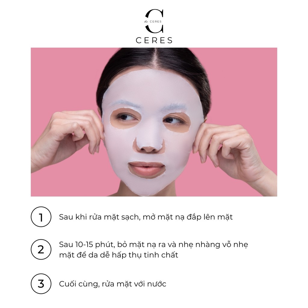 Mặt nạ giấy trái cây dưỡng da rainbow Bisutang mask cấp ẩm trắng da