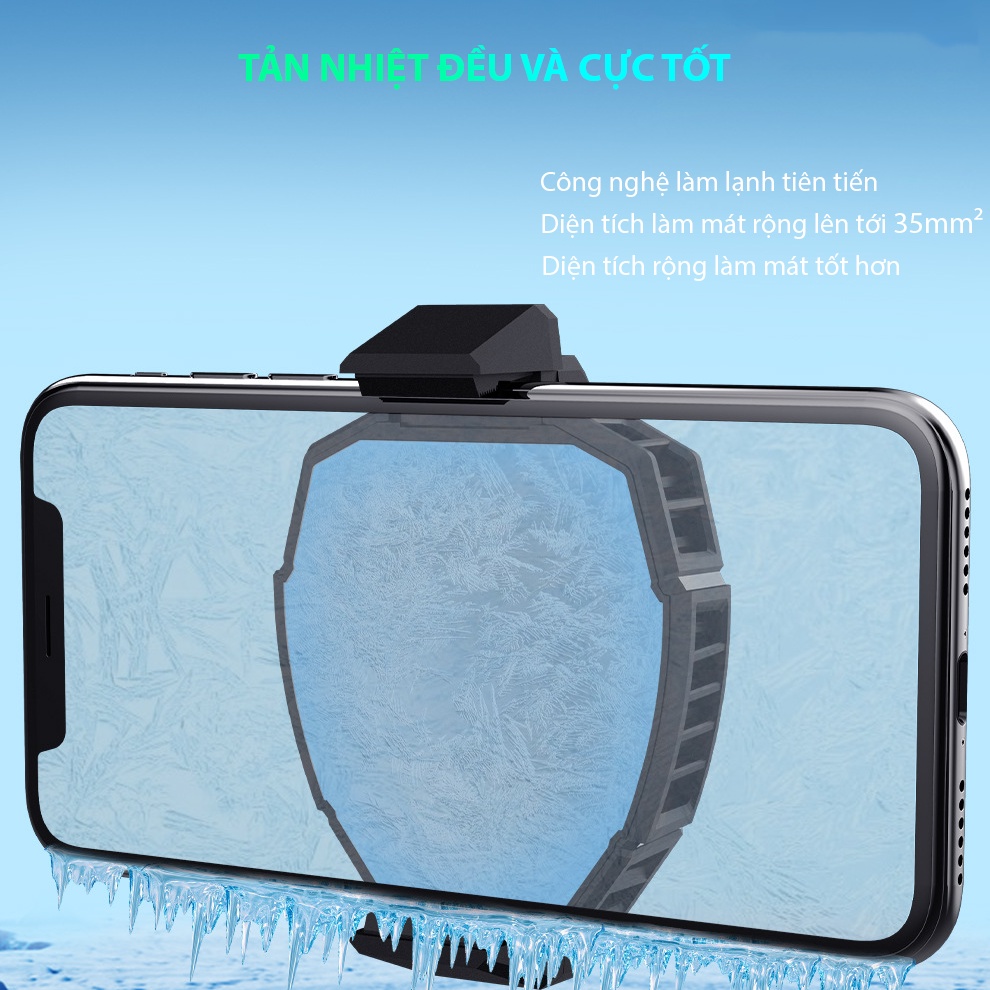 Quạt tản nhiệt điện thoại sò lạnh SIDOTECH Memo DL05 thiết kế gaming LED RGB dành cho game thủ chơi game PUBG LIÊN QUÂN