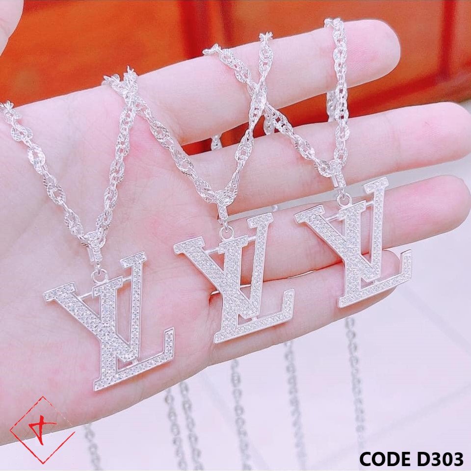 Dây chuyền bạc mặt LV TIMS D303