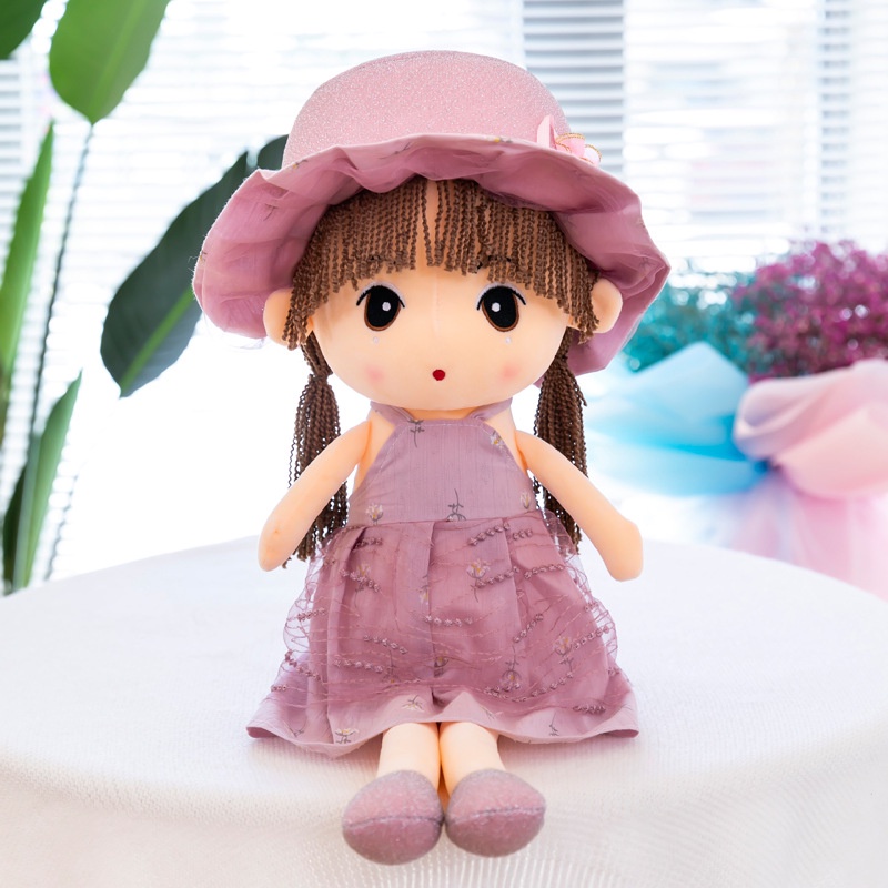 Búp Bê Mũ Rơm Cao Cấp - Gấu Bông Kích Thước 45cm Và 60cm