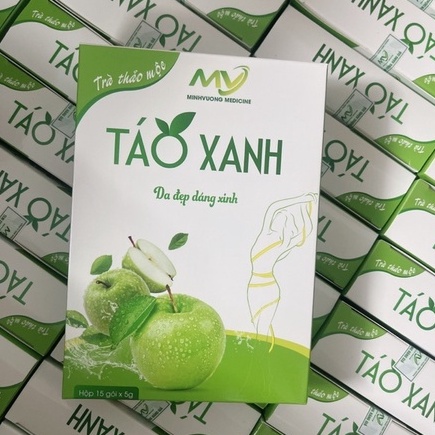 Trà táo giảm cân thải mỡ trà táo đốt mỡ detox cơ thể giảm vòng 2 hộp 15 gói