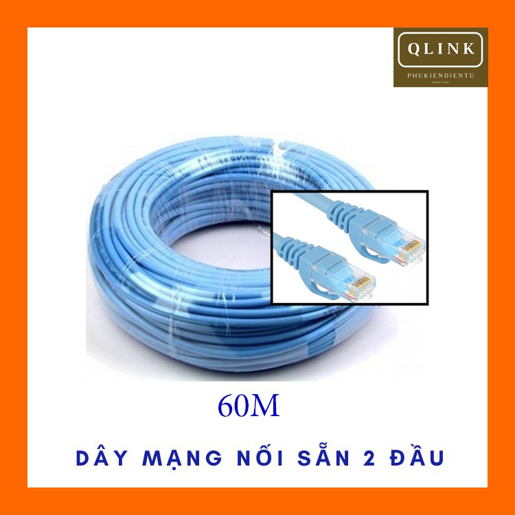 Dây mạng lan bấm sẵn 2 đầu cat5e 10m 15m 20m 25m 30m 40m 50m 60m internet LUVIBA DM10