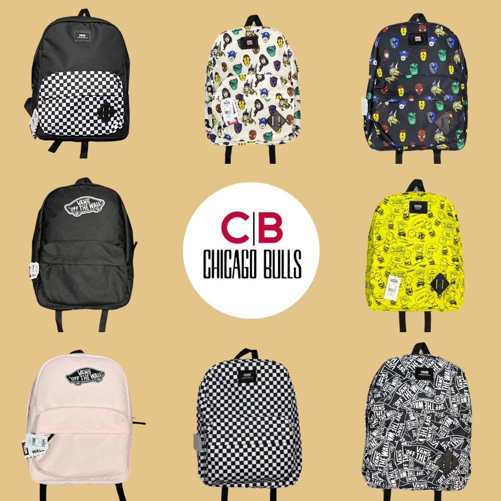 (𝗖𝗵𝗶́𝗻𝗵 𝗵𝗮̃𝗻𝗴 𝗴𝗶𝗮́ 𝘁𝗼̂́𝘁 | Chicago Bulls) Balo/Túi Vans SALE các mẫu hot (Có Sẵn - Full Tag)