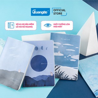 [FOLLOW GIẢM 15K] Sổ tay ghi chép A5-B5 160/192 trang bìa mềm/lò xo kẻ ngang GuangBo