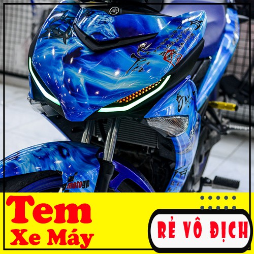 Tem Trùm Exciter 150 🍀 FREESHIP 🍀 Xanh Bạc