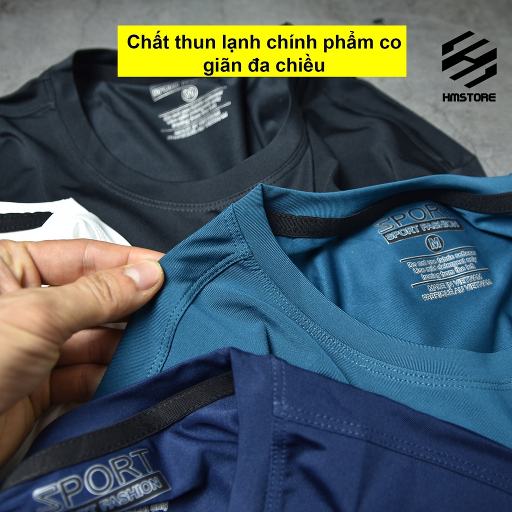 Áo thun dài tay nam thể thao cổ tròn mã  chất thun lạnh co giãn 4 chiều. Thun giữ nhiệt nam