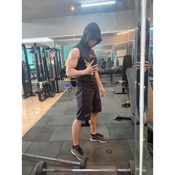 SALE BỎ MẪU - Tanktop Nón Logo Phản Quang - Trắng Size M dưới 70kg Mặc Vừa